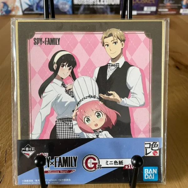 Spy x Family - Shikishi 13.5 cm Anya, Loid & Yor - Ichiban Kuji Mission Start (Lot G)