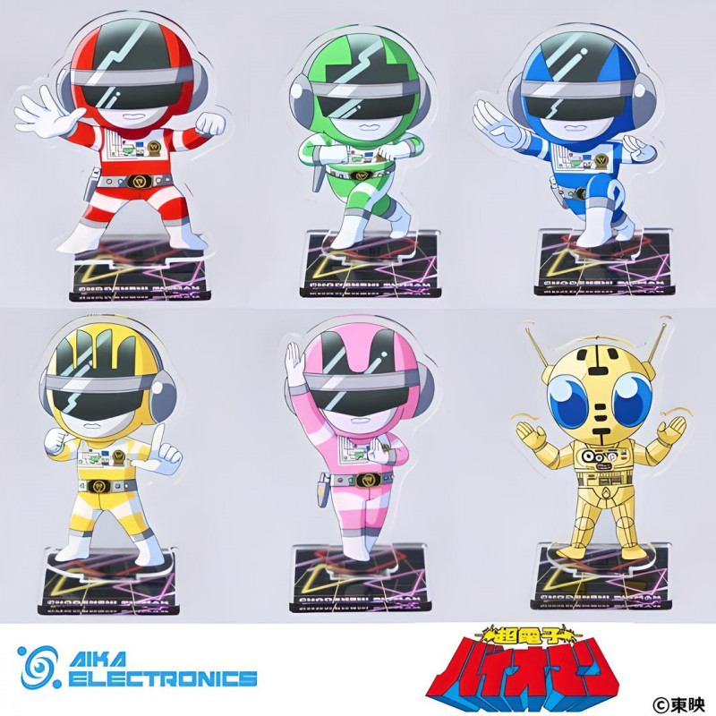 BIOMAN Pack 6 Figurines Acrylic Bandai x Aika