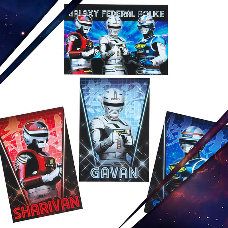 SPACE SHERIFF GAVAN / X-OR Cartes Postales Galaxy Federal Police Graveyard Gallery