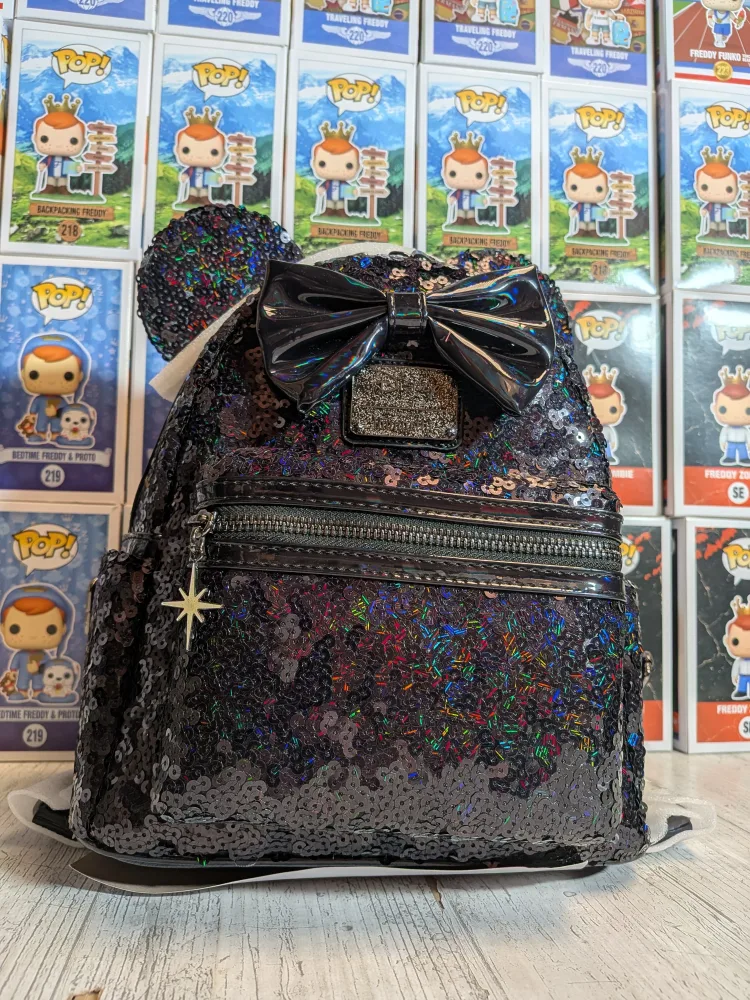Loungefly Disney - Minnie Mouse Black Holographic Mini Backpack 🎀