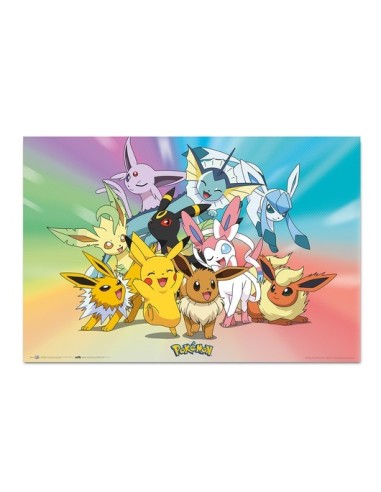 POSTER POKEMON EVOLUCIONES DE EEVEE GOTTA CATCH´EM ALL!