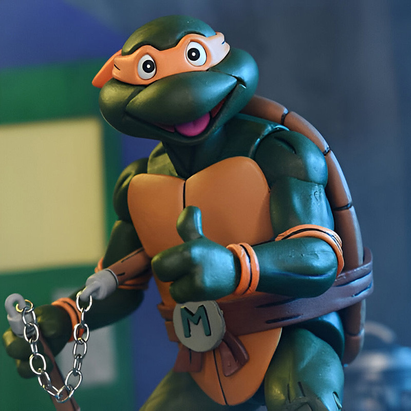 TORTUES NINJA Figurine Ultimate Cartoon VHS Michelangelo Neca