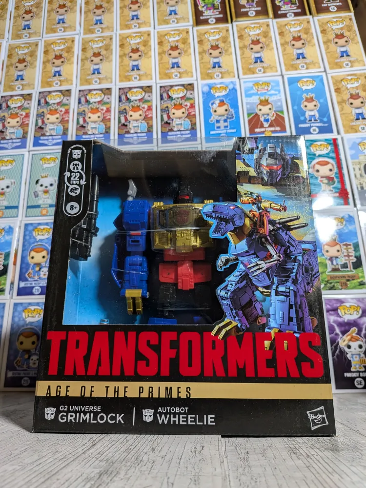 Transformers Age of the Primes - Leader Class : G2 Universe Grimlock & Autobot Wheelie