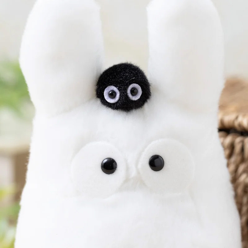 MON VOISIN TOTORO Peluche Totoro Blanc avec noiraude Sun Arrow