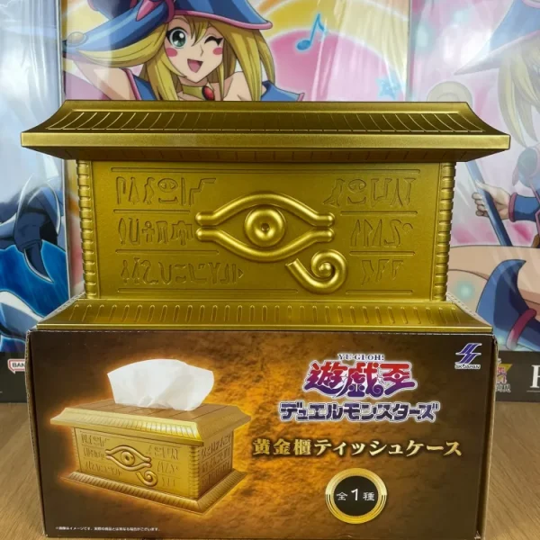 Yu-Gi-Oh! – Boîte à mouchoirs Sarcophage d’Or 12.4 cm SK Japan (Ouvert, très bon état)