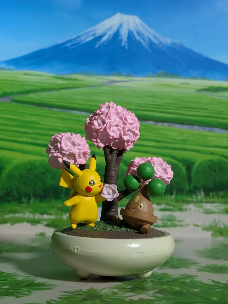 Re-Ment Pokémon - Pikachu & Manzaï / Bonsly - Pocket Bonsai 2