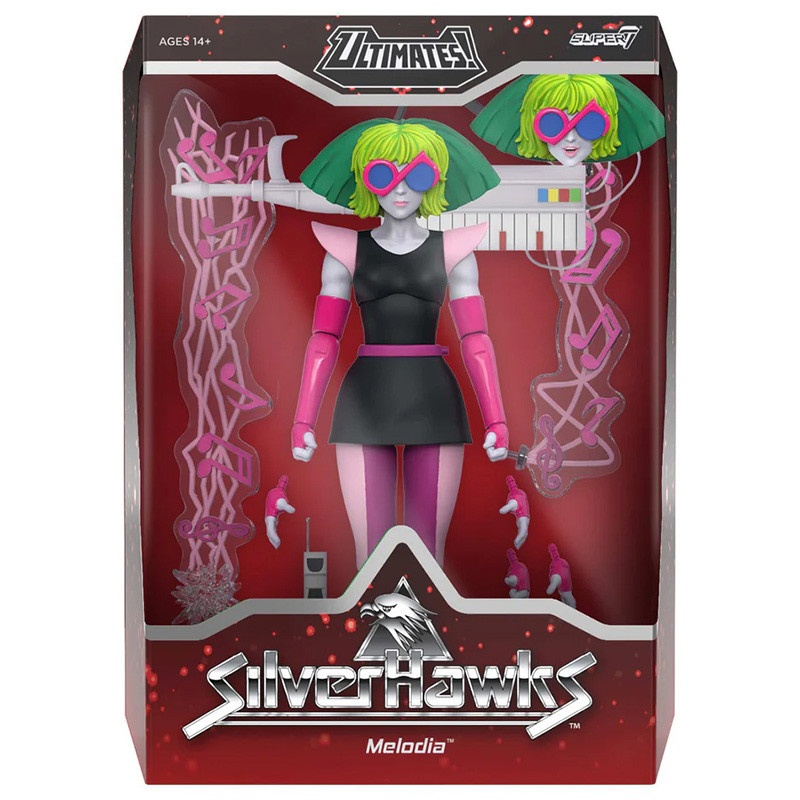 SILVERHAWKS Figurine Ultimates Melodia Toon Super7