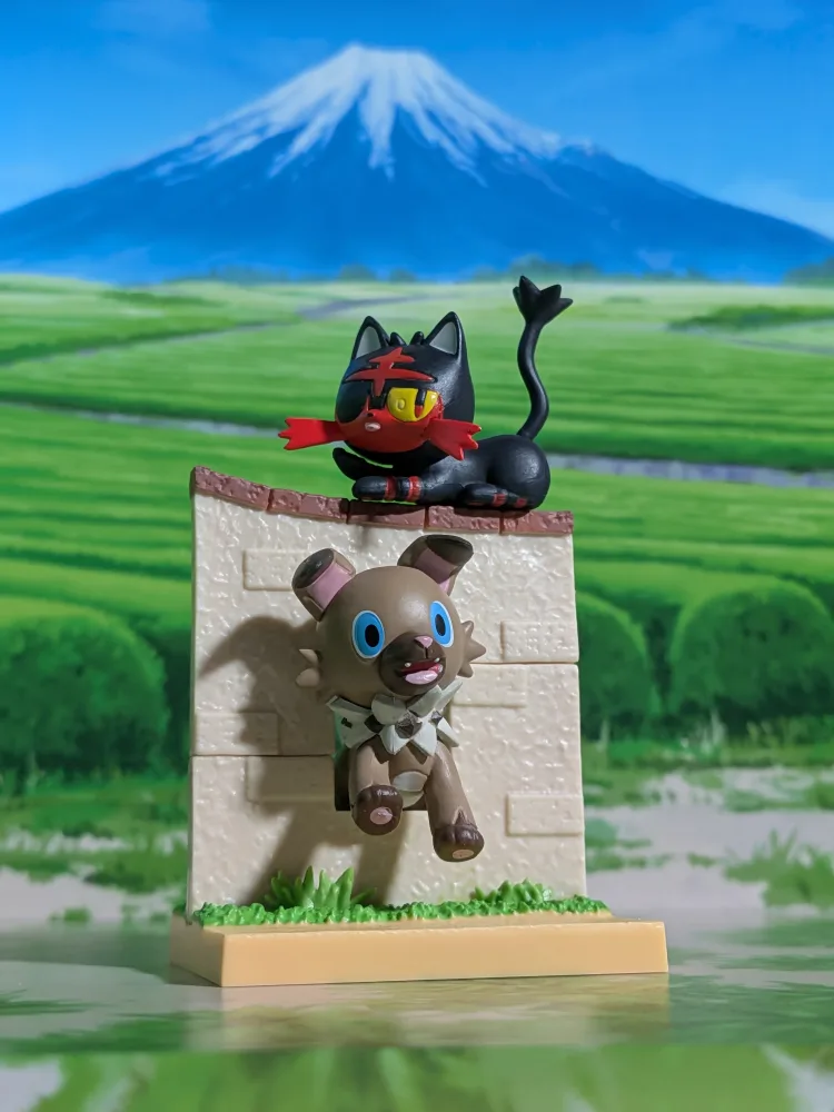 Re-Ment Pokémon - Flamiaou & Rocabot | Litten & Rockruff | Nyabby & Iwanko - Welcome Home Collection