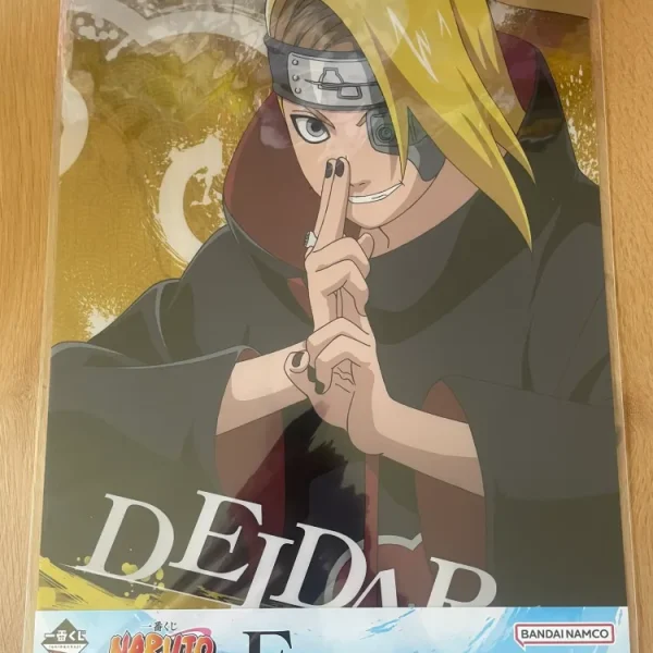Naruto - Deidara A3 transparent plastic poster - Ichiban Kuji Shinobi no Kizuna Lot F