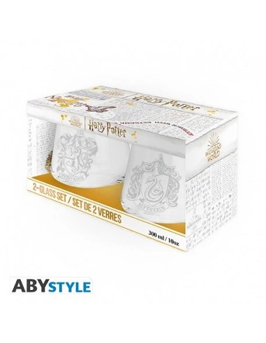 HARRY POTTER- Set de 2 vasos - ESCUDOS