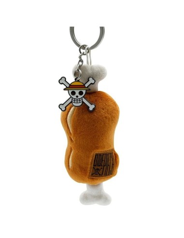 LLAVERO DE PELUCHE CARNE CON HUESO ONE PIECE